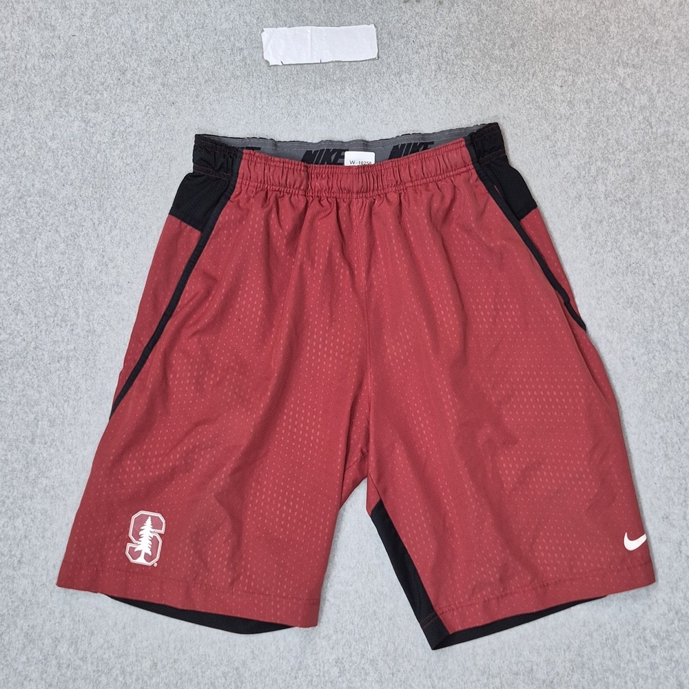 Stanford Cardinal Men Activewear Shorts 30 Red Embroidered Nike Basketball